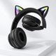 Детские беспроводные наушники CATEAR BT618 с ушками и RGB-подсветкой Bluetooth чер - изображение 2