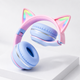 Дитячі бездротові навушники CATEAR BT618 з вушками та RGB-підсвіткою Bluetooth Синьо-рожеві - зображення 2