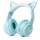 Дитячі бездротові навушники CATEAR BT618 з вушками та RGB-підсвіткою Bluetooth зелені - зображення 1