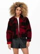 Куртка ONLBROOKLYN L/S CROP CHECK JACKET PNT 15243803-Barbados Cherry-Checks:W. BLACK CHECK ONLY L Ч 15243803-BARBADOS CHERRY- M - изображение 1