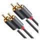 Кабель мультимедійний 2xRCA M to 2xRCA M 1.5m AV104 Ugreen (ek22860) - зображення 1