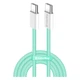 Дата кабель USB-C to USB-C 1.0m 60W 3.0А green ColorWay (ek19595) - зображення 1