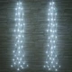 Светодиодная гирлянда USB 200 LED 2 метра 20 нитей холодный белый свет для украшения интерьера - зображення 2