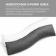 Наволочка IDEIA "S-Form" 40х130 см (сатин з блискавкою), Графіт 000036072 - зображення 1