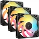 Zestaw wentylatorów Corsair CO-9050196-WW RS120-R ARGB 3-Pack Black (COR9050196) - obraz 1