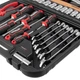 Набор инструментов профессиональный INTERTOOL ET-8056 (STORM, 1/2", Cr-V, 56 ед., головки: 8-27 мм, биты 14 ед., ключи: 10-17 мм) - изображение 6
