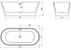 Отдельностоящая ванна Mexen Flavia 170 x 80 см черная - изображение 6