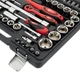 Набор инструментов профессиональный INTERTOOL ET-6108 (1/2" + 1/4", Cr-V, 108 ед., головки: 6-гр. 4-32 мм, E4-E24, биты 35 ед., удлин. головки: 6-22 мм), Cr-V) - изображение 10