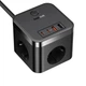 Сетевой фильтр Baseus PowerCombo Cube Power Strip 3xAC+2xUSB+2xType-C 30W (1.5m) black (E00066400117-00) - изображение 6