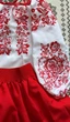 Костюм вишиванка для дівчинки Мереживо біло-червоний 134 - изображение 4