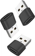 Адаптеры USB-A на USB-C 3 шт для зарядки и передачи данных - изображение 1