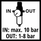 Zespół przygotowania powietrza Einhell R 1/4" (filtr-regulator + smarownica) (4135001) (4006825410075) - obraz 5