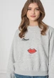 Толстовка ONLJENNIFER LIFE L/S O-NECK BOX SWT 15250226-Light Grey Melange-Print:FACE ONLY L Сірий 15250226-LIGHT GREY MELAN L - изображение 3