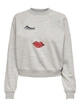 Толстовка ONLJENNIFER LIFE L/S O-NECK BOX SWT 15250226-Light Grey Melange-Print:FACE ONLY L Сірий 15250226-LIGHT GREY MELAN L - изображение 5