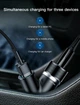 Автомобільний зарядний пристрій Baseus Y type dual USB+cigarette lighter extended car charger 3.1 A Black (CCALL-YX01) - зображення 5
