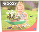 Metalowa taczka WoodyLand dla dzieci Zielona 91455 (8591864914555) - obraz 1