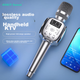 Микрофон-колонка Soaiy MC29pro караоке со звуковой картой и Bluetooth, серебристый - изображение 4