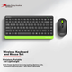 Комплект беспроводной A4Tech Fstyler FG1120 Wireless ENG Fluorescent Green - изображение 5