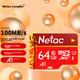Карта памяти Netac microSDXC 64GB Class 10 UHS-I U1 A1 - изображение 2