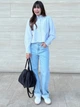Рубашка женская UNIQLO 491596349 S Голубая (1159862424) - изображение 10