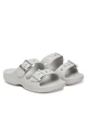 Жіночі шльопанці для пляжу Crocs Saturday Metallic Buckle Sandal W 213316 Cірі W7/37-38/23-23.5см - зображення 1