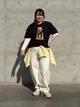 Укороченная рубашка свободного кроя JW ANDERSON UNIQLO в клетку 1159862493 (Желтый XL) - изображение 12