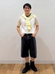 Укороченная рубашка свободного кроя JW ANDERSON UNIQLO в клетку 1159862493 (Желтый XL) - изображение 13