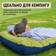 Матрас каремат надувной туристический утолщенный 10 см прочный для путешествий и отдыха с встроенным насосом и подушкой 15 см коврик самонадувающийся компактный складной легкий для авто кемпинга палатки пикника рыбалки похода 190x65x10см - изображение 3