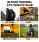 Каремат надувной матрас туристический утолщенный 10 см прочный для путешествий и отдыха с встроенным насосом и подушкой компактный складной легкий для авто кемпинга палатки пикника рыбалки похода 190x65x10см - изображение 3