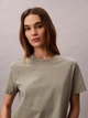 Футболка хлопковая женская Calvin Klein 40WP105(Shadow) L Хаки (199155991155) - изображение 5