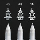 Ручка гелева Gelly Roll Basic, Біла 10 BOLD, Sakura - изображение 5