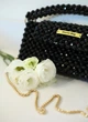 Черная сумка из бцсин Stormi Bag, ручная работа, клатч с цепочкой и ручкой, вечерняя и свадебная сумка, выпуск - изображение 5