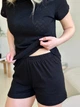 Женская пижама футболка+шорты Rose Amour L/XL черная SetBH1213 - изображение 4