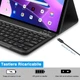 Клавіатурний чохол для Lenovo Tab M10 Plus (3rd Gen) Чорний Bluetooth QWERTY знімна клавіатура 10.6" (TB-125FU/128FU/128XU) - зображення 5