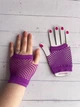 Яскраві сіточні рукавички без пальців мітенки Honey Fashion Accessories XS/S/M фіолетовий (7-79) - зображення 4
