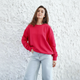 Світшот жіночий трикотаж малиновий, L;XL - изображение 2