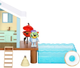 Игровой набор Пляжный домик Блуи от Hasbro Bluey Beach House 17551 - изображение 6