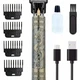 Беспроводной триммер T9 для стрижки волос 4 насадки аккумуляторный USB зарядка нержавеющая сталь мощность 5 Вт бронза - изображение 1