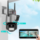 Уличная WiFi камера видеонаблюдения 6MP поворотная с двойным объективом и сиреной для защиты дома - изображение 6