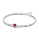 Серебряный браслет Pandora «Красное сердце» Серебряный браслет Пандора Сердце Теннисный 590041C02 16 17 - изображение 1