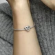 Серебряный шарм Pandora «Блестящие переплетенные сердца» Серебряная бусина Пандора Сердце Паве Переплетение 799270C01 - изображение 6