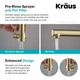Змішувач для кухні одноважільний з гнучким виливом KRAUS Artec Pro™ чорний латунь KPF-1603BGMB - зображення 6