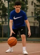 Дитячий літній комплект big swoosh синя футболка та чорні шорти 38 146 - зображення 1