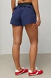 Женские легкие спортивные шорты с подкладкой и карманами на молниях M - Микроплащевка СИНИЙ цвет - изображение 3