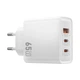 Сетевое зарядное устройство Wiwu Wi-G005 65 Вт, 2×USB-C для быстрой зарядки гаджетов, белый - изображение 5
