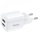 Мережевий зарядний пристрій Hoco N8 12 Вт, 2×USB-A, кабель Micro-USB 1 м для швидкого заряджання гаджетів, білий - зображення 4
