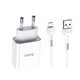 Сетевое зарядное устройство Hoco C81A 10 Вт, USB-A, кабель Micro-USB 1 м для быстрой зарядки гаджетов, белый - изображение 1