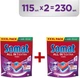 Упаковка таблеток для посудомоечной машины Somat All-in-1 Extra 115 шт + 115 шт (9000101831818/1) - изображение 2