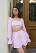 Жіночий літній комплект топ + спідниця-шорти Staff ria pink M - изображение 1