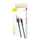 Кабель Baseus Cafule Cable USB For Lightning 2.4A 1m Red+Black - зображення 2